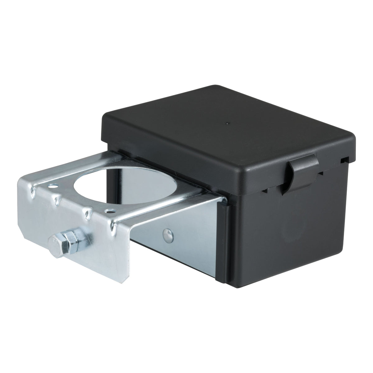 CURT 5-Inch x 3-1/4-Inch x 3-7/8-Inch Lockable Breakaway Battery Case with Metal Bracket Model 52029