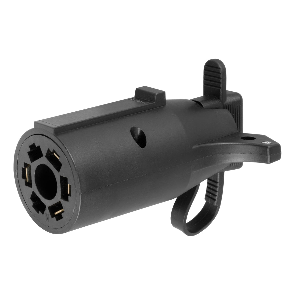 CURT 7-Way RV Blade Vehicle-Side to 4-Way Flat Trailer Wiring Adapter with Tester Model 57245