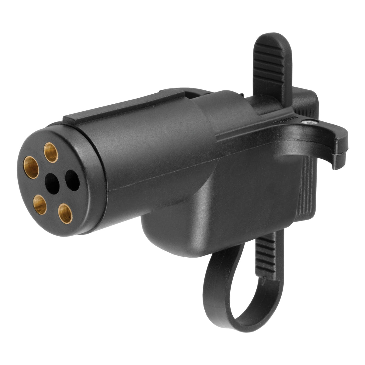 CURT 6-Way Round Vehicle-Side to 4-Way Flat Trailer Wiring Adapter with Tester Model 57627