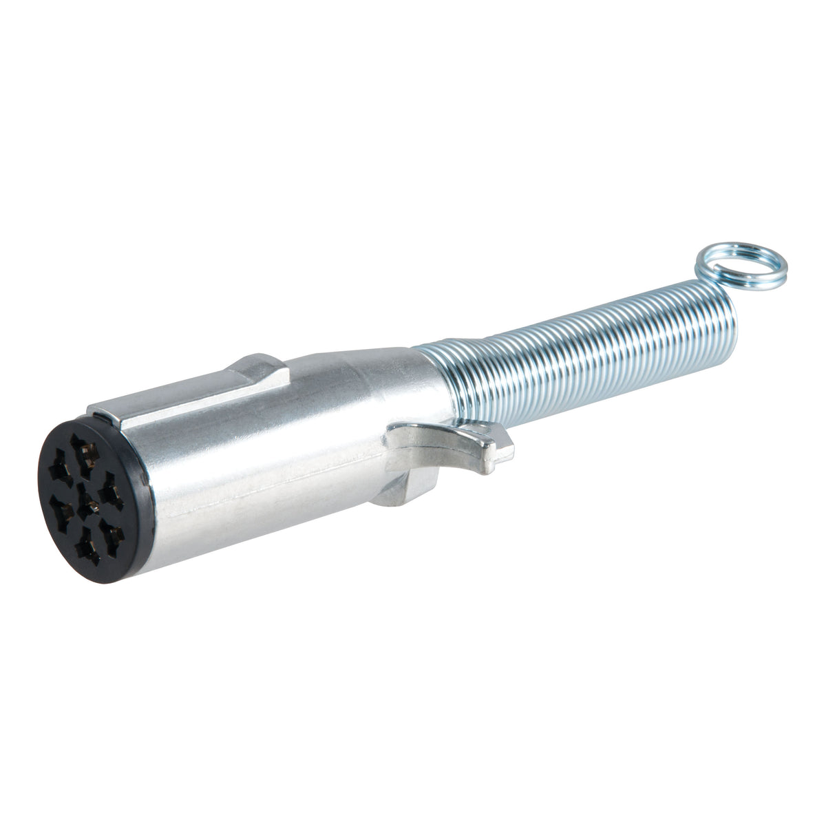 CURT Trailer-Side 7-Pin Round Wiring Harness Socket with Spring Model 58180