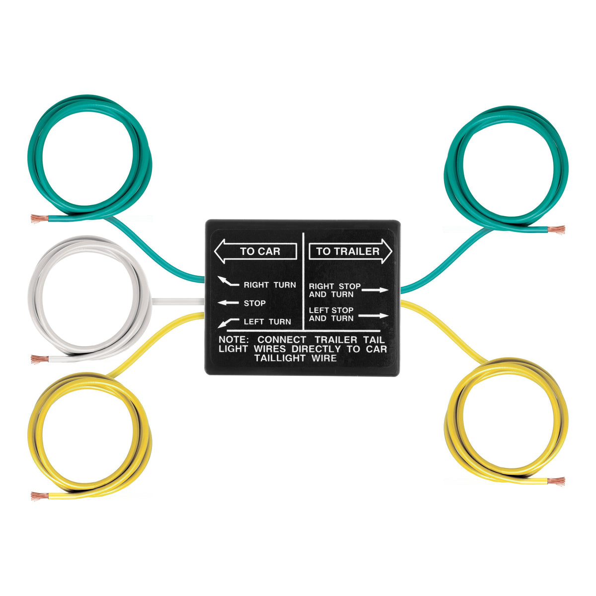 CURT Non-Powered 3-to-2-Wire Splice-in Taillight Converter, Not Compatible with LED Lights Model 58240