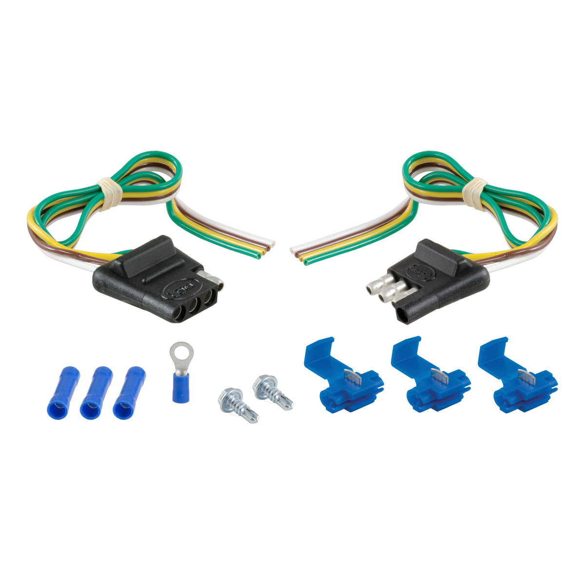 CURT 4-Pin Trailer Wiring Harness, 12-Inch Vehicle-Side and Trailer-Side Wires Model 58344