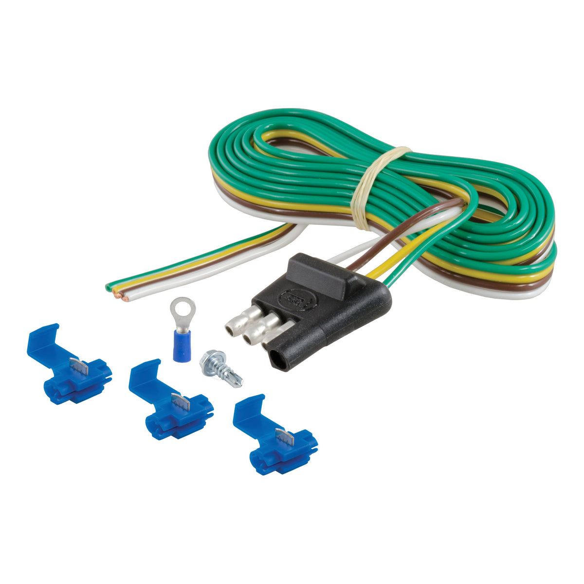 CURT Trailer-Side 4-Pin Flat Wiring Harness with 48-Inch Wires Model 58349