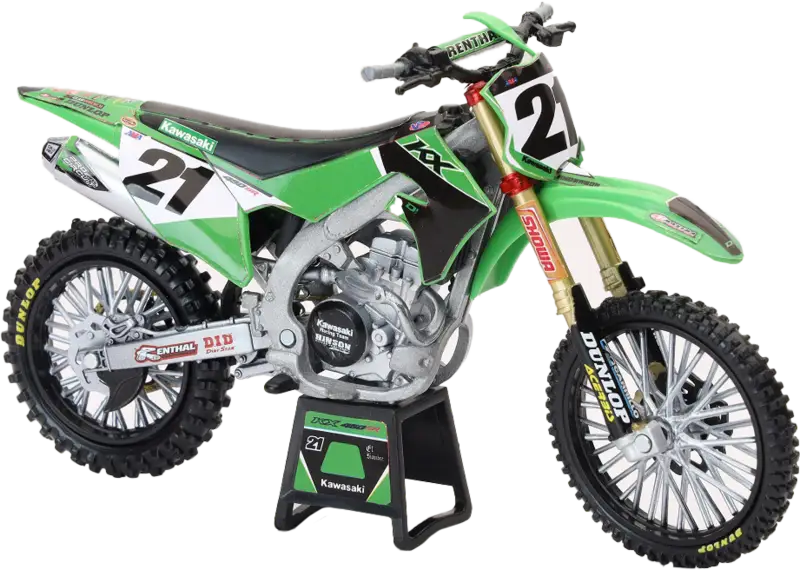 58413 New-Ray 1:12 Scale Kawasaki Factory Team Kx450F Jason Anderson #21 wps-959-0171
