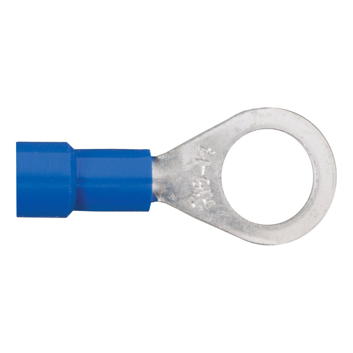 CURT 16-14 Gauge Blue Vinyl-Insulated Ring Terminal Wire Connectors, 5/16-Inch Stud, 100-Pack Model 59525