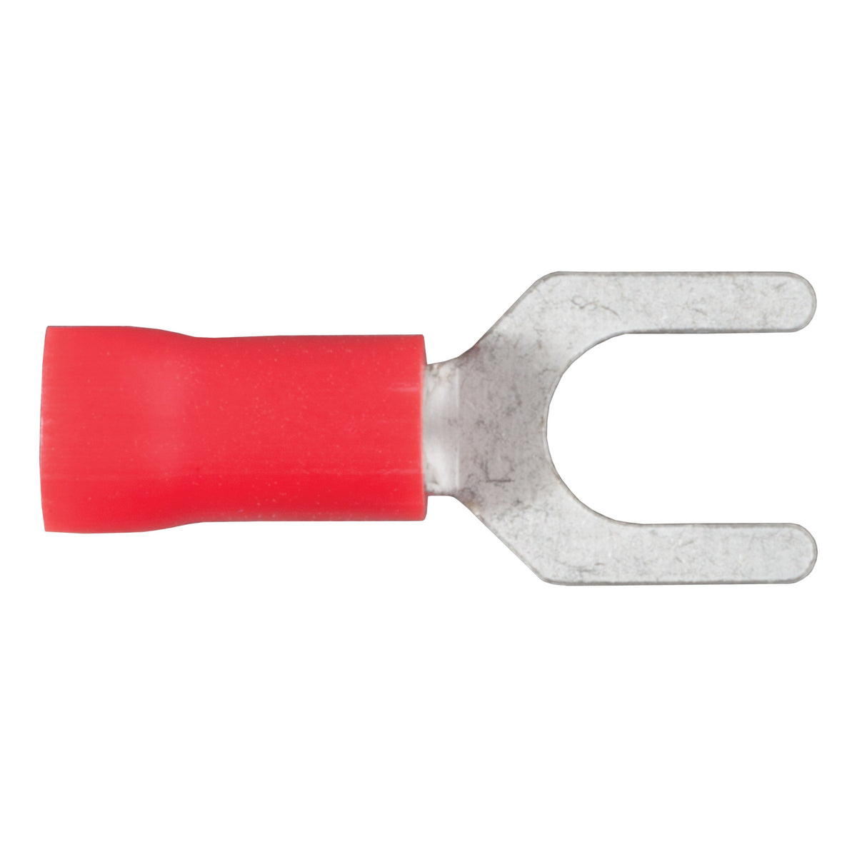 CURT 22-18 Gauge Red Vinyl-Insulated Spade Terminal Connectors, #10 Stud, 100-Pack Model 59611