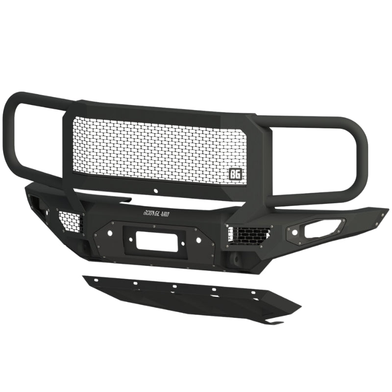 Bodyguard Freedom Front Extreme Winch Mount Sensor Cutouts No Camera Harness Bare Metal Model LEF21MYBNN