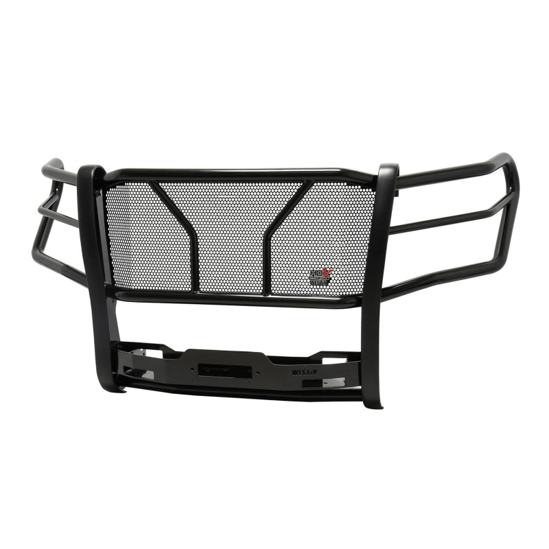 Westin HDX 1-Piece Winch Mount Grille Guard Black Steel Model 57-94045