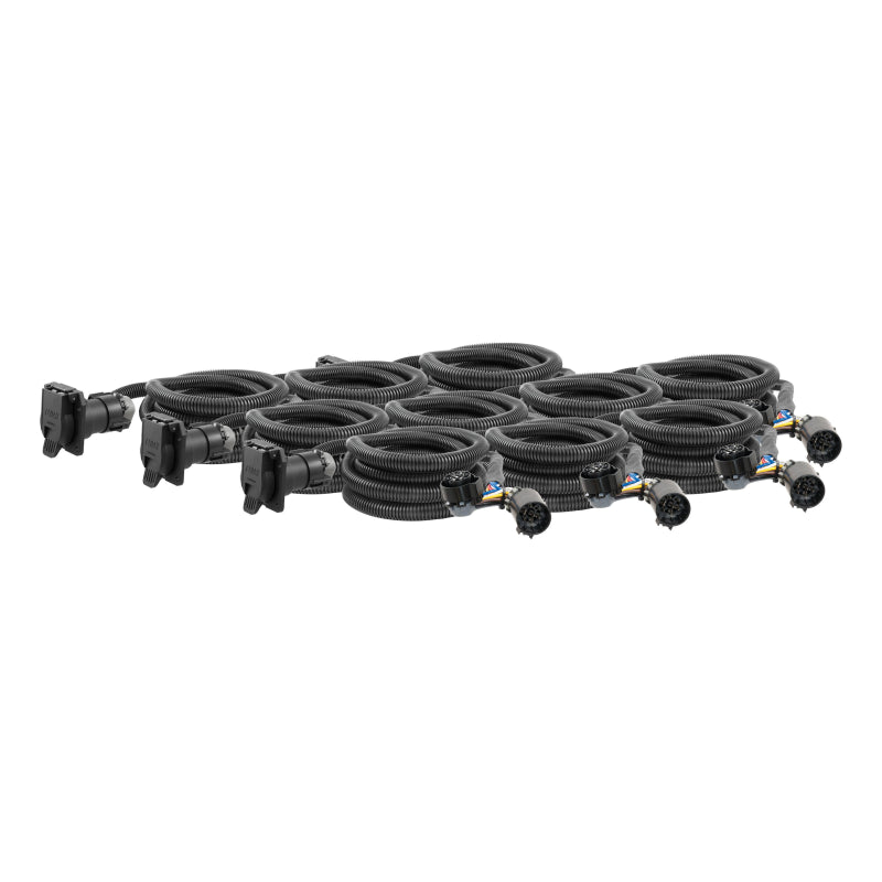 CURT 10' Custom Wiring Extension Harnesses (Adds 7-Way RV Blade to Truck Bed, 10-Pk) Model 56000010