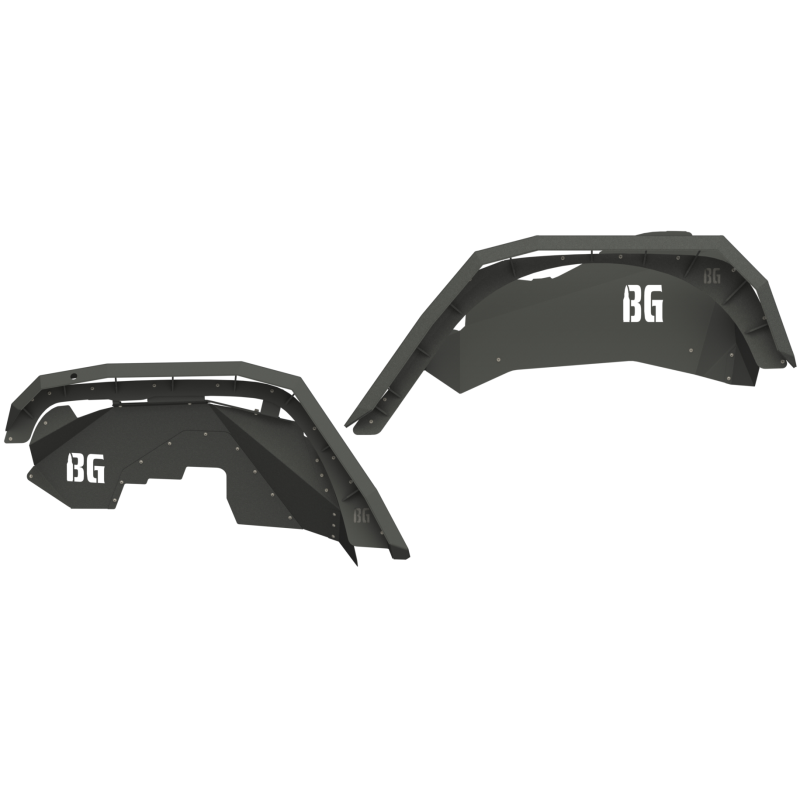 Bodyguard JK Fender System - Front And Rear Liners And Fender Flares Bare Metal Model 40898B