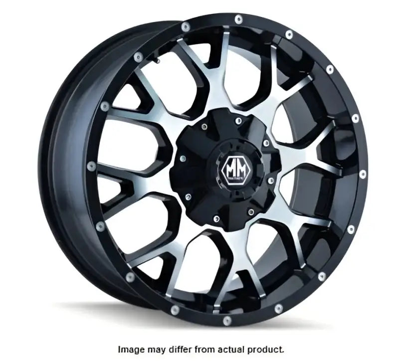 8015-2937B Wheel Group Warrior (8015) Blk/Machined Face 20 wgh80152937bq