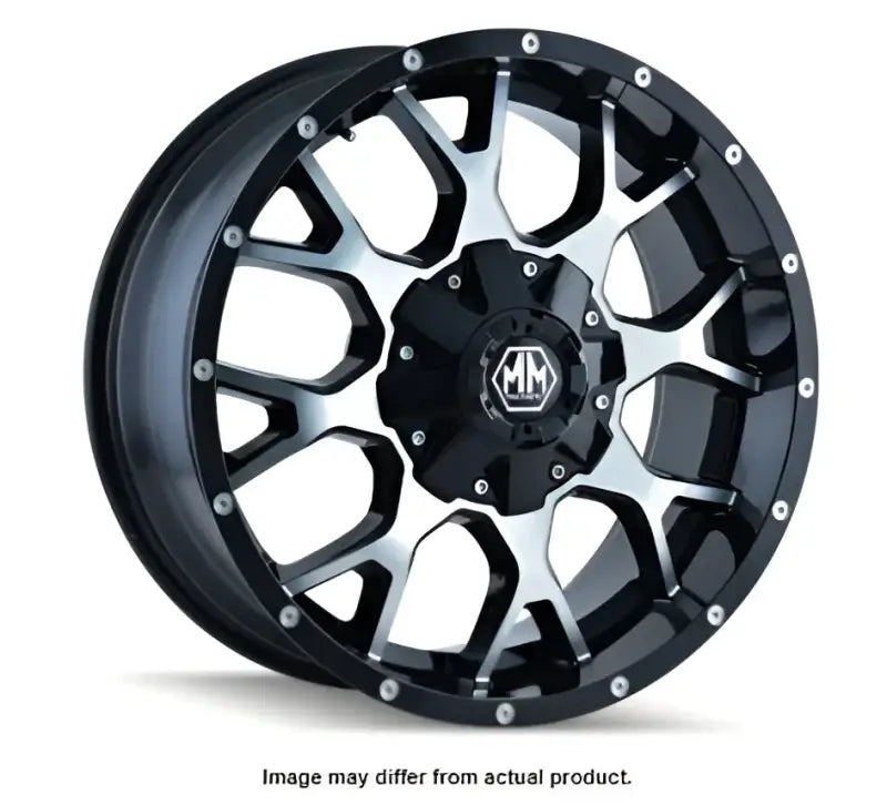 8015-2937B18 Wheel Group Warrior (8015) Blk/Machined Face 20 wgh80152937bm