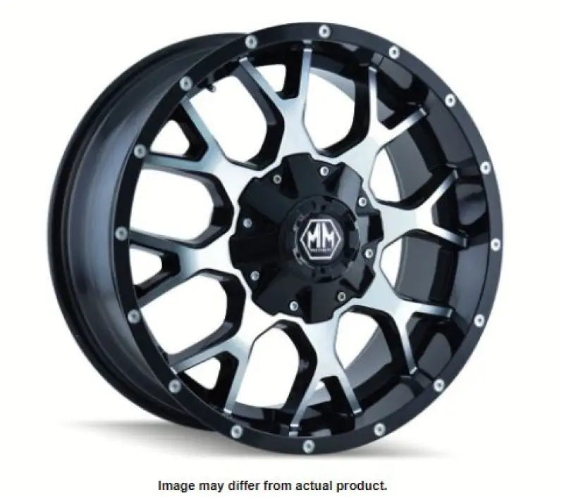 8015-8937B Wheel Group Warrior (8015) Blk/Machined Face 18 wgh801589371m