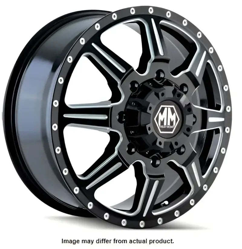 8101-9679MR Wheel Group Monstir (8101) Rear Blk/Milled Spok wgh81019679mm