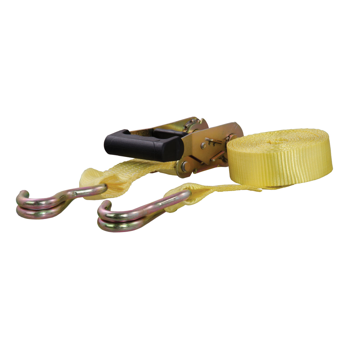 CURT 1-1/2-Inch x 14-Foot Yellow Nylon Ratchet Strap, 5,000 lbs. Break Strength Model 83036