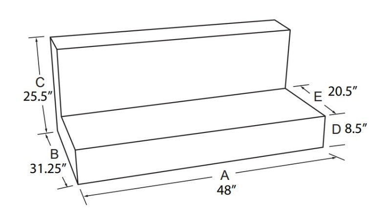 Tradesman Aluminum L-Shape Liquid Storage Tank (80 Gallon Capacity) - Brite tra3280