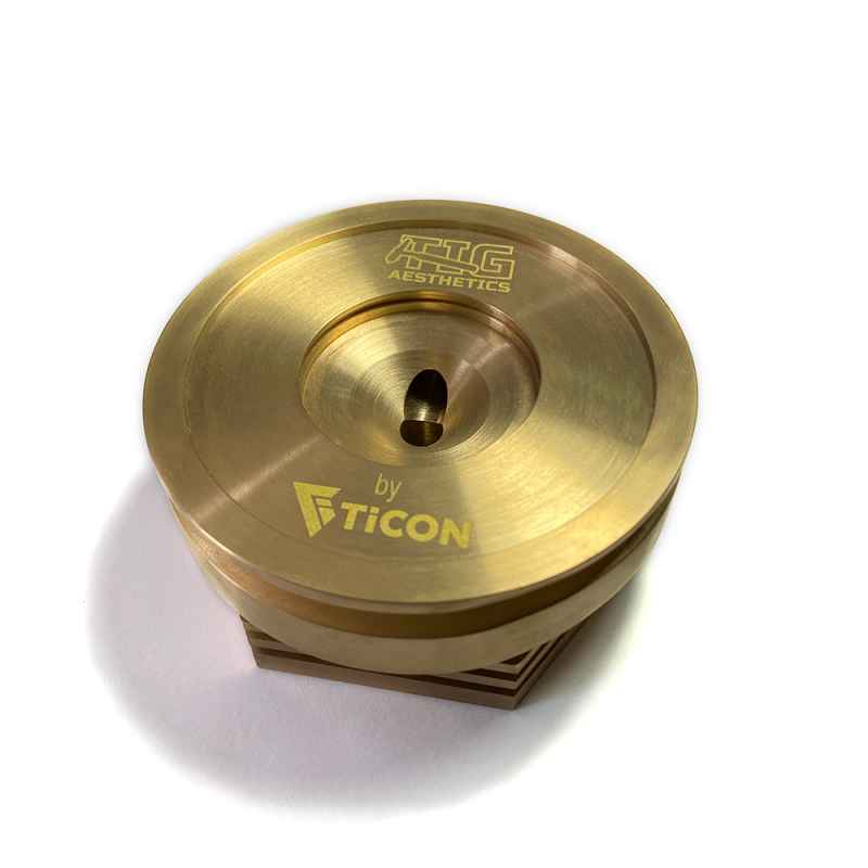 Ticon Industried Tig Aesthetics 3" Universal Vband Heat Sink w/ Purge - Tellurium Copper 903-75076-1001