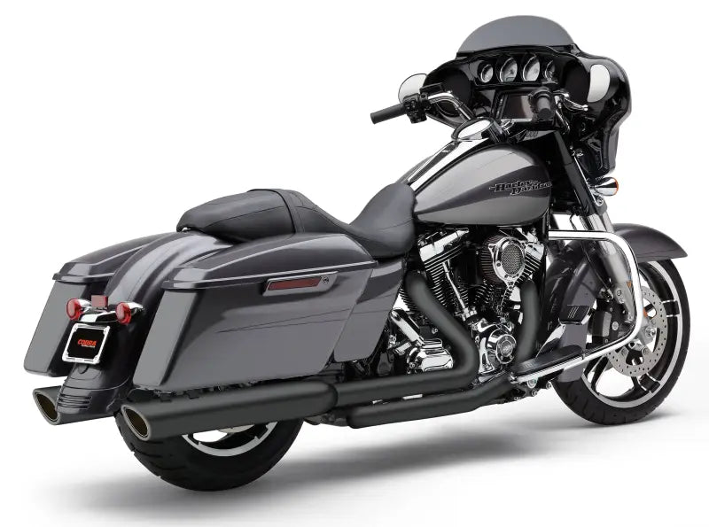 909 Twins 4" Black Slip-On Exhaust for FLH/FLT 1995-2016 82-96069