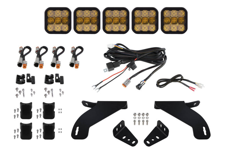 Diode Dynamics 21-22 Ford F-150 SS5 Grille CrossLink Lightbar Kit- Pro White Combo - DD7321 dioDD7321