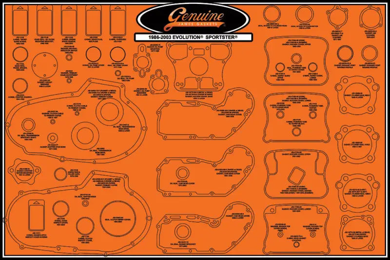 99000-EVXL-STK-2 James Gaskets Large Gasket Stocking Kit 99000-Evxl-Stk-2 wps-681-6005
