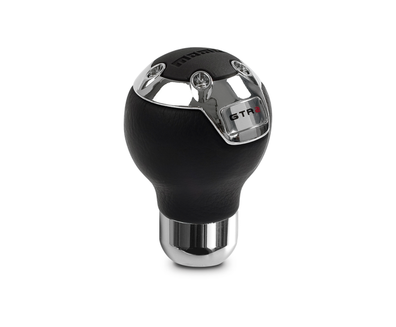 Momo GTR2 Shift Knob - Black Leather, Chrome Insert momGTRBK1