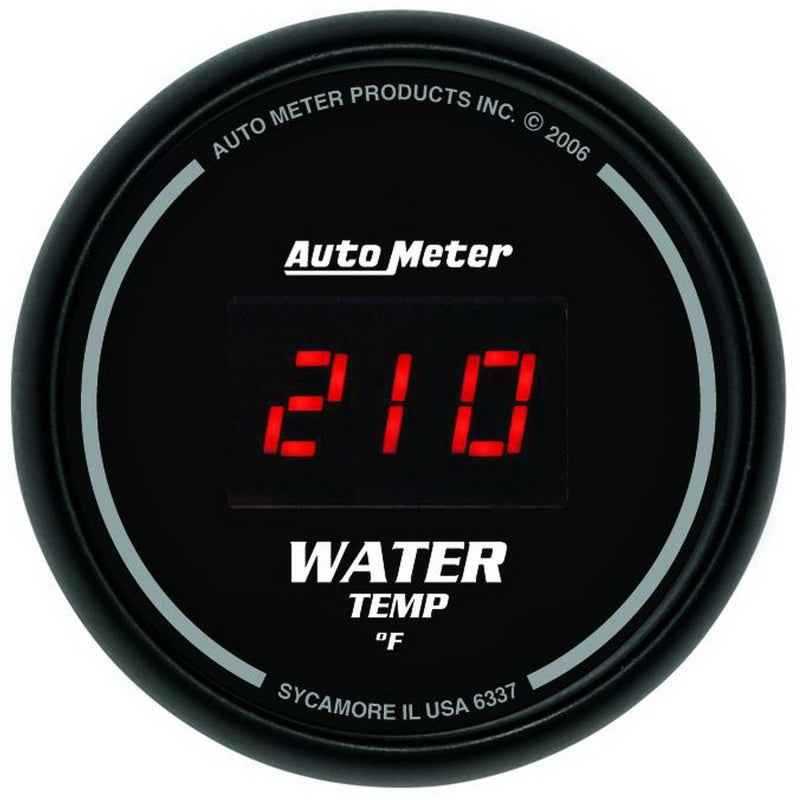 Autometer Black 0-300 F Digital Water Temp Gauge 6337