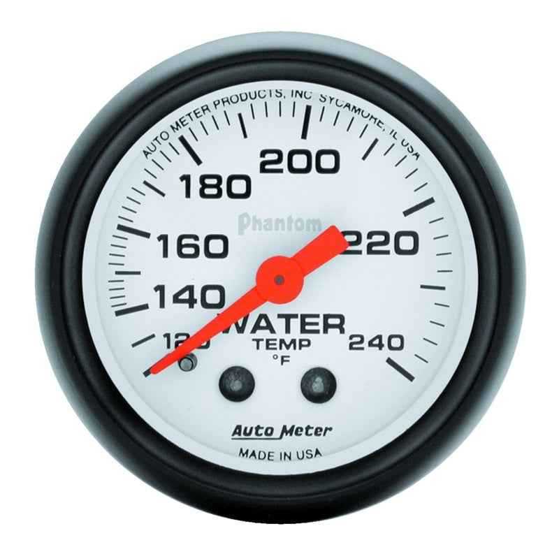 Autometer Phantom 52mm 120-240 Deg F Mechanical Water Temp Gauge 5732