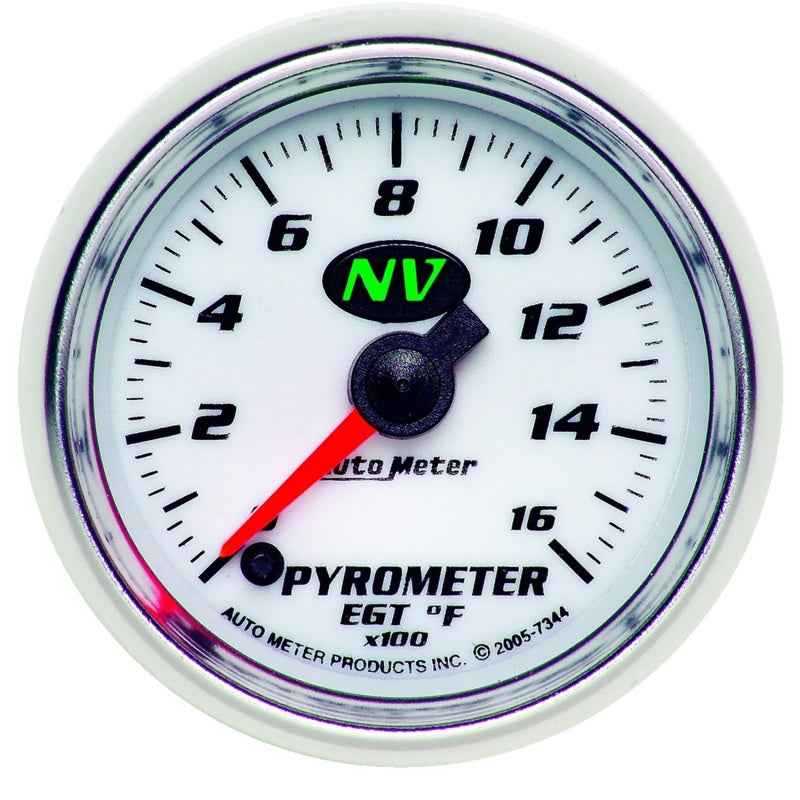 Autometer Pyrometer NV 52.4mm 0-1600 Deg F Advanced Digital Stepper Motor Pyrometer Gauge 7344
