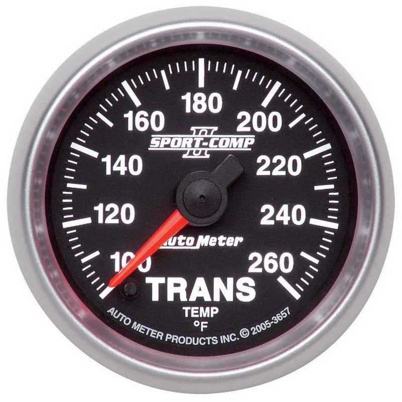 Autometer Sport-Comp II 52.4mm 100-260 Deg. F Transmission Temprature Gauge 3657