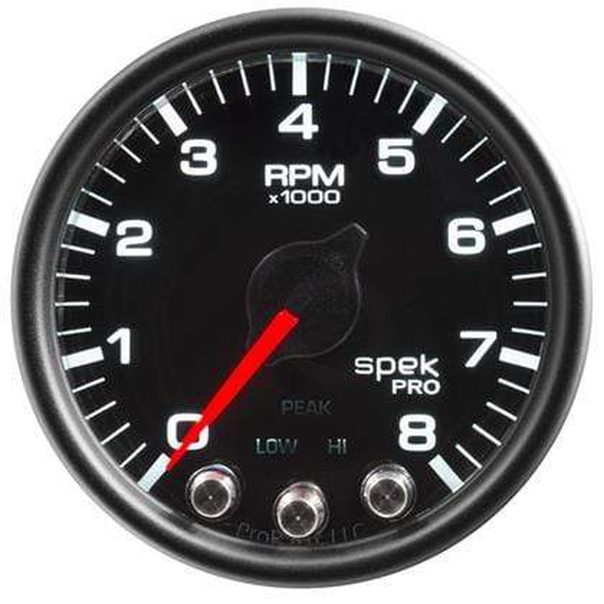 Autometer Tachometer Gauge, 0-11,000 RPM, Black Dial, Clear Lens, Black Bezel, 2 1/16"