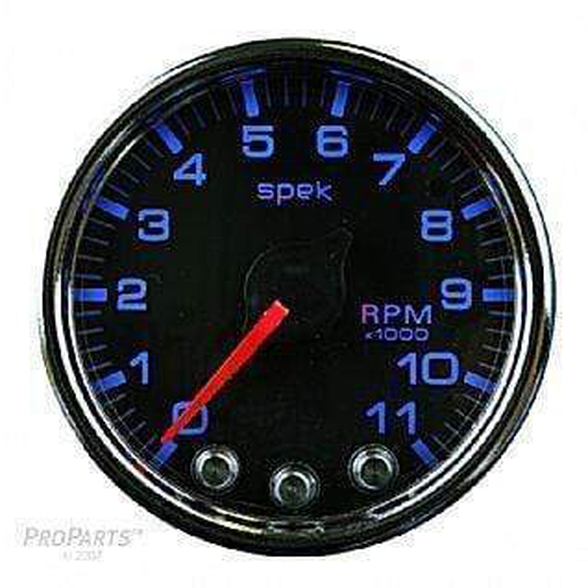 Autometer Tachometer Gauge, 0-11,000 RPM, Black Dial, Clear Lens, Chrome Bezel, 2 1/16"