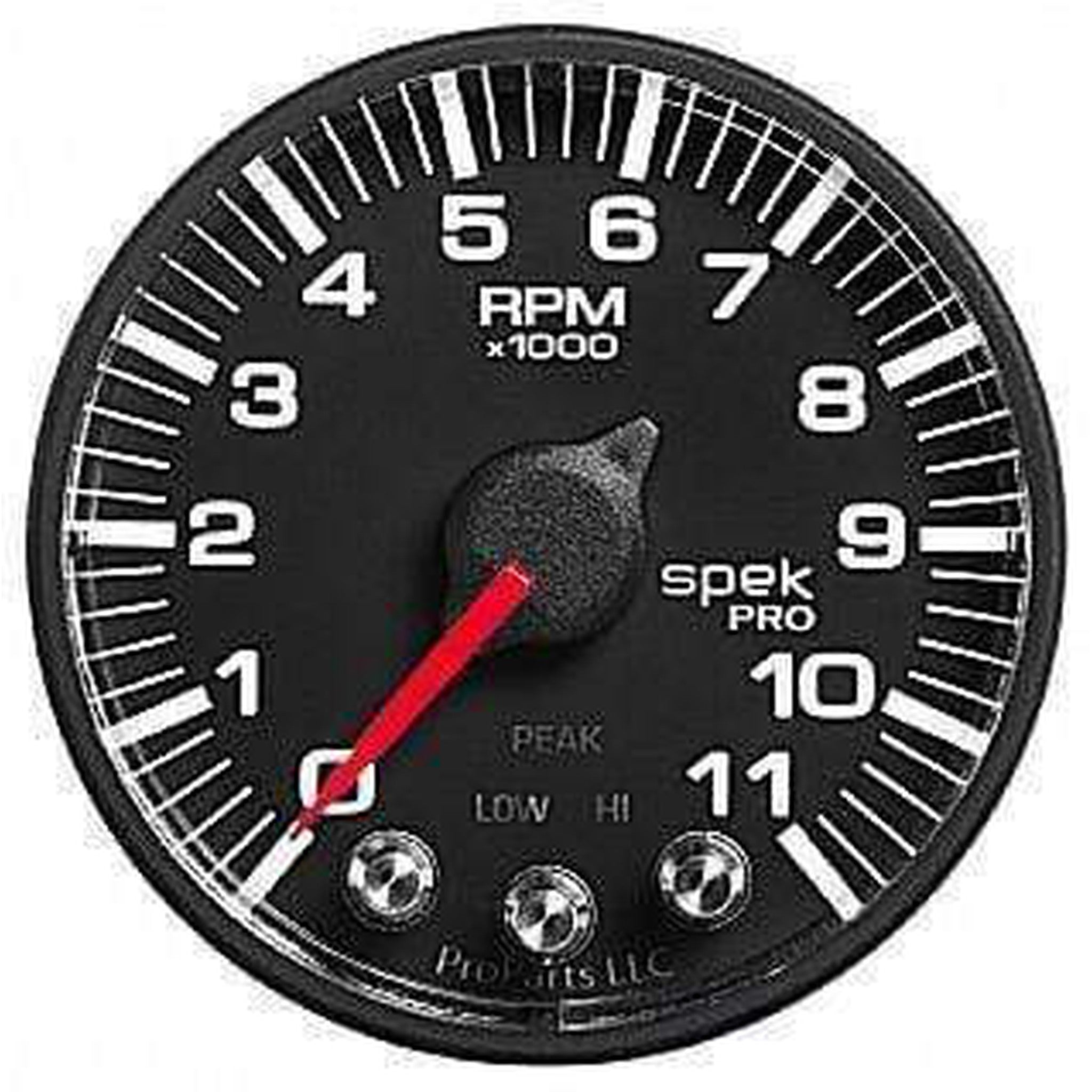 Autometer Tachometer Gauge, 0-8,000 RPM, Black Dial, Flat Anti-Glare Lens, Black Bezel, 2 1/16"