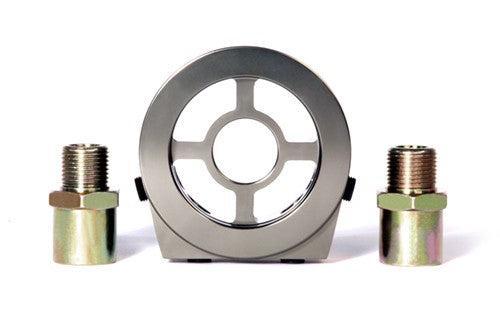BLOX Racing Silver Oil Filter Block Adapter / Oil Pressure / Oil Temperature Universal | BXGA-00105-SI