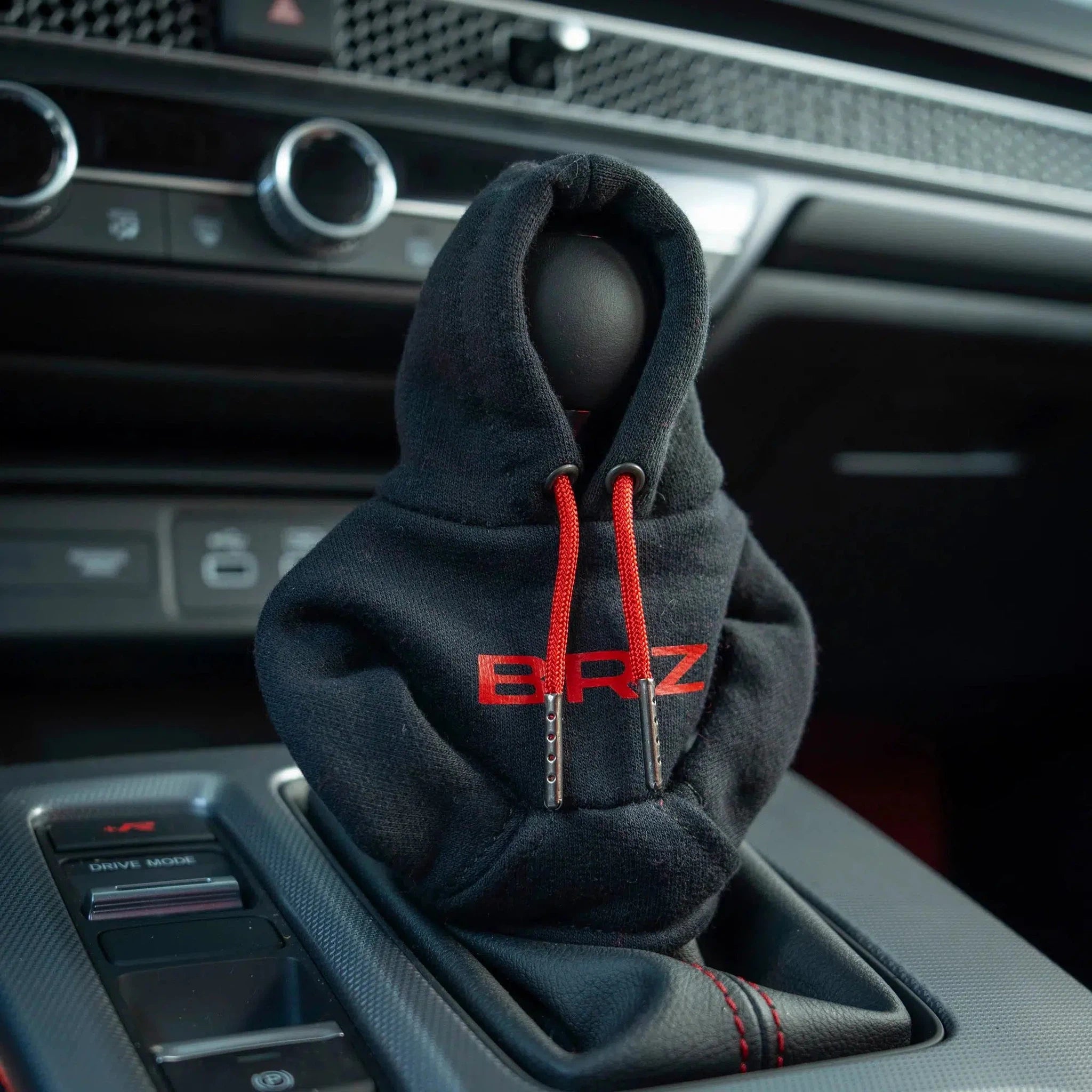 BilletWorkz Shift Knob Black Hoodie - BRZ Black Hoodie Red Logo
