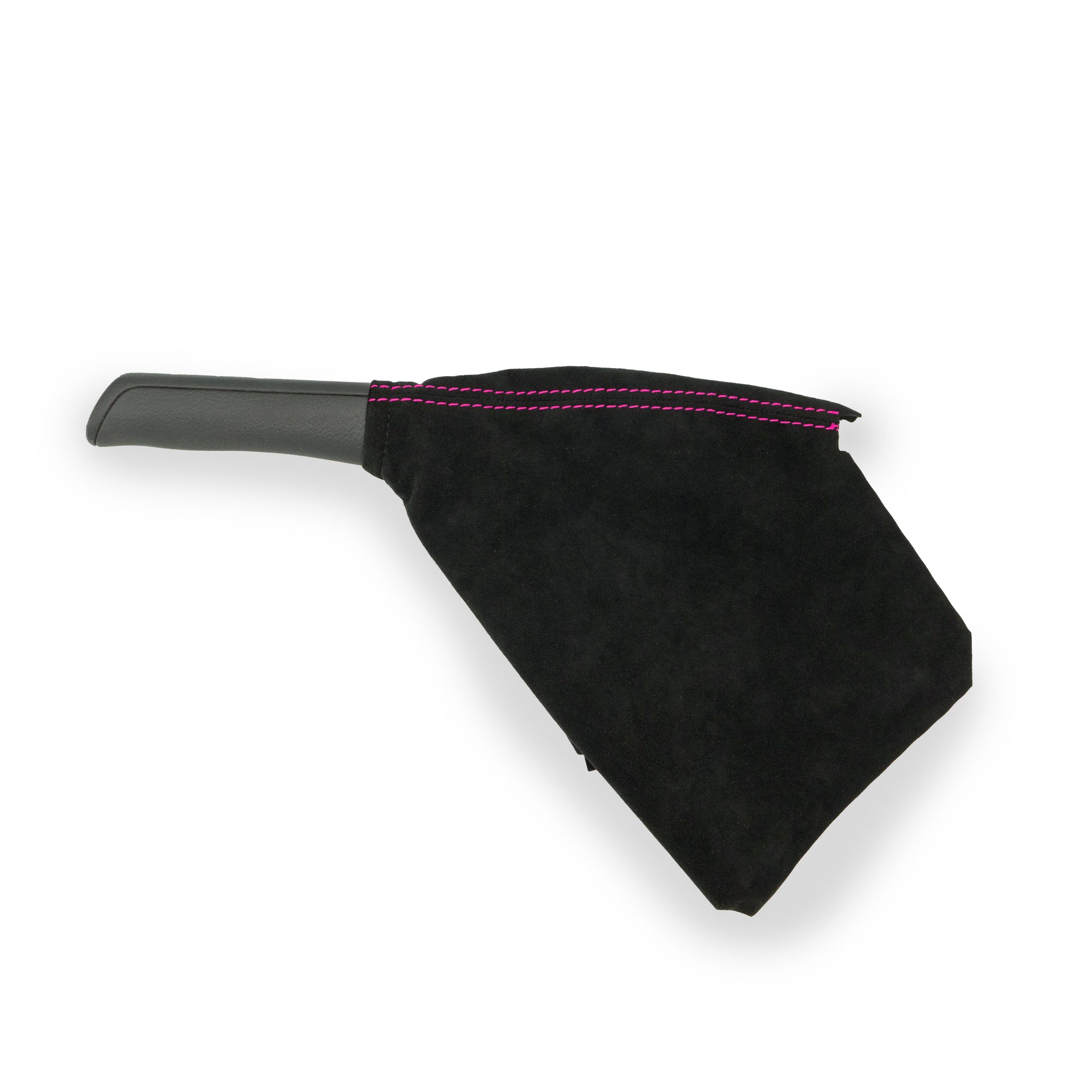 Billetworkz Premium Black Alcantara Pink Thread E-Brake Boot Subaru WRX / STI 2008-2021