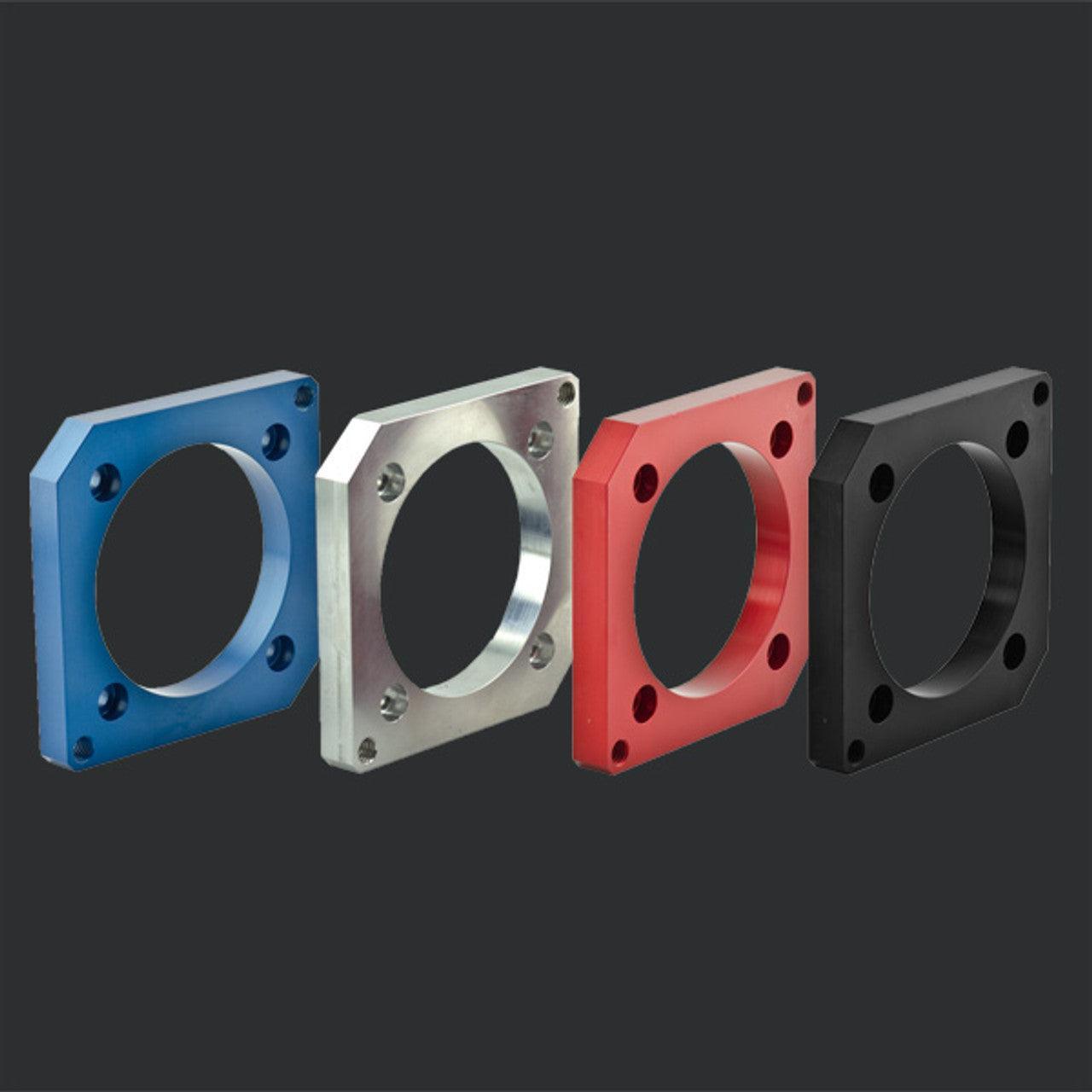 Boomba Throttle Body Adapter Bolt On 75mm Blue Subaru STI 2004-2021