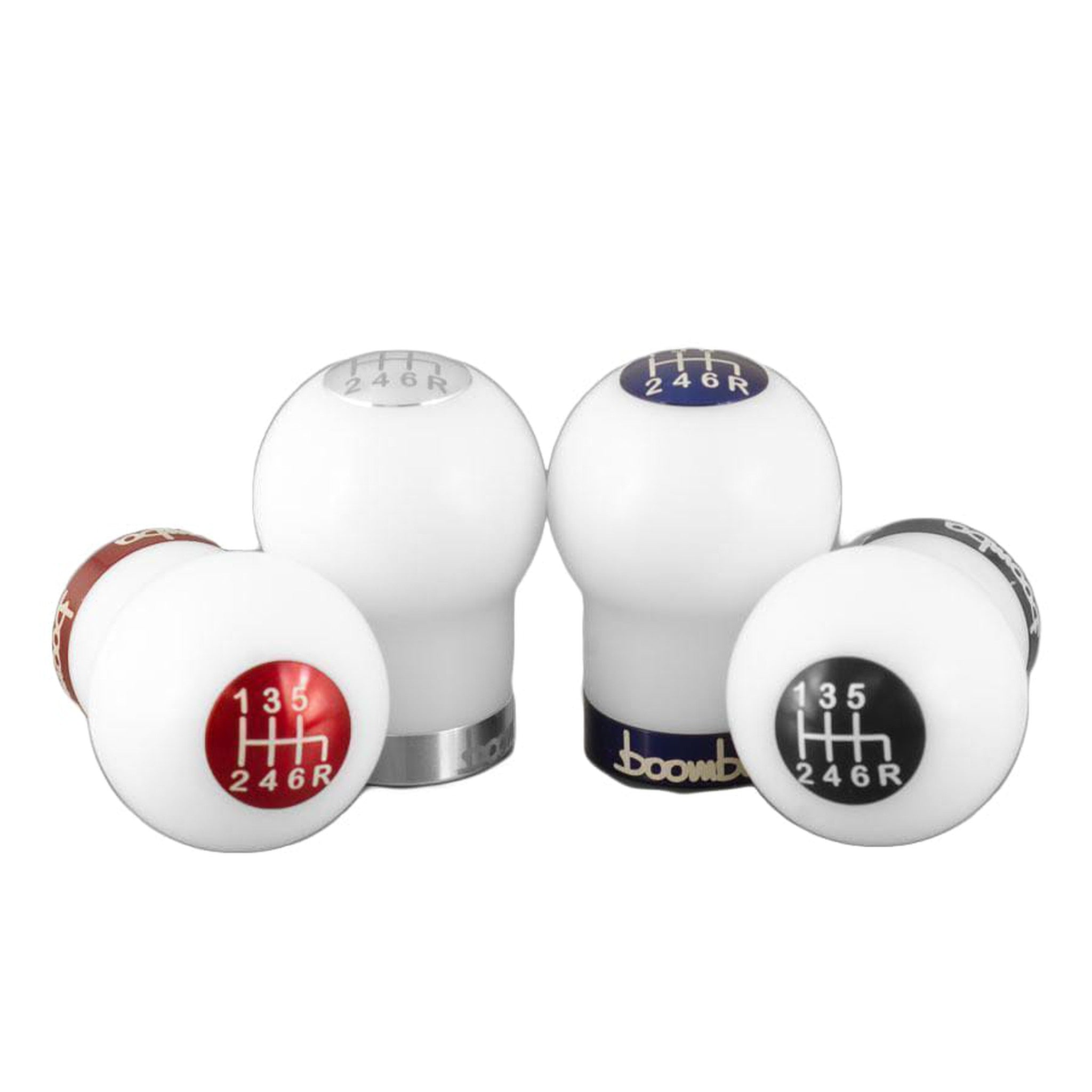 Boomba White Round 270G Shift Knob V2 Subaru WRX / STI 2002-2021 with 6 Speed