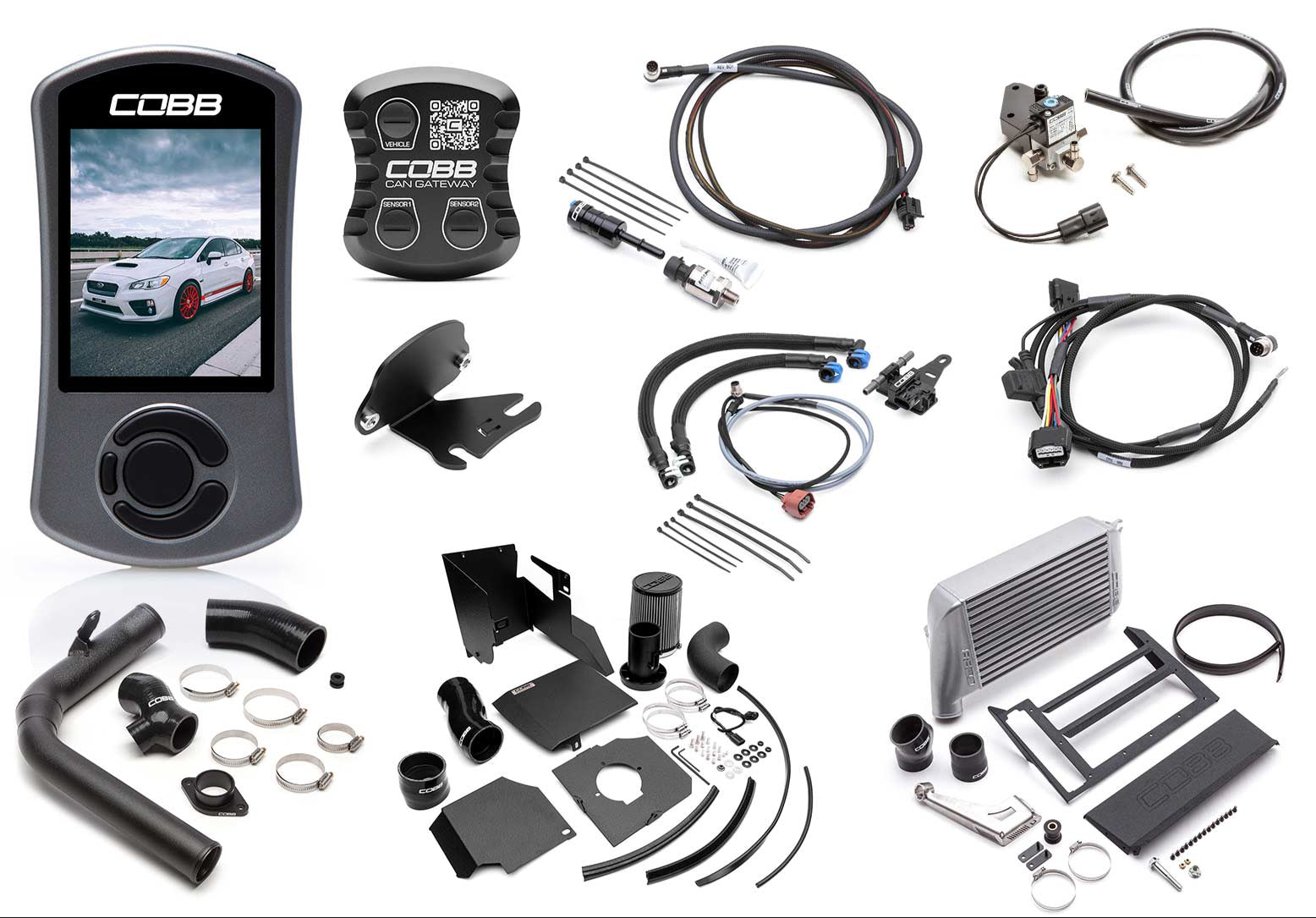 Cobb 2015-2017 Subaru WRX NexGen Stage 2 + CAN Flex Fuel with SF Intake Power Package Silver | SUB004NG2W2-SL1FF