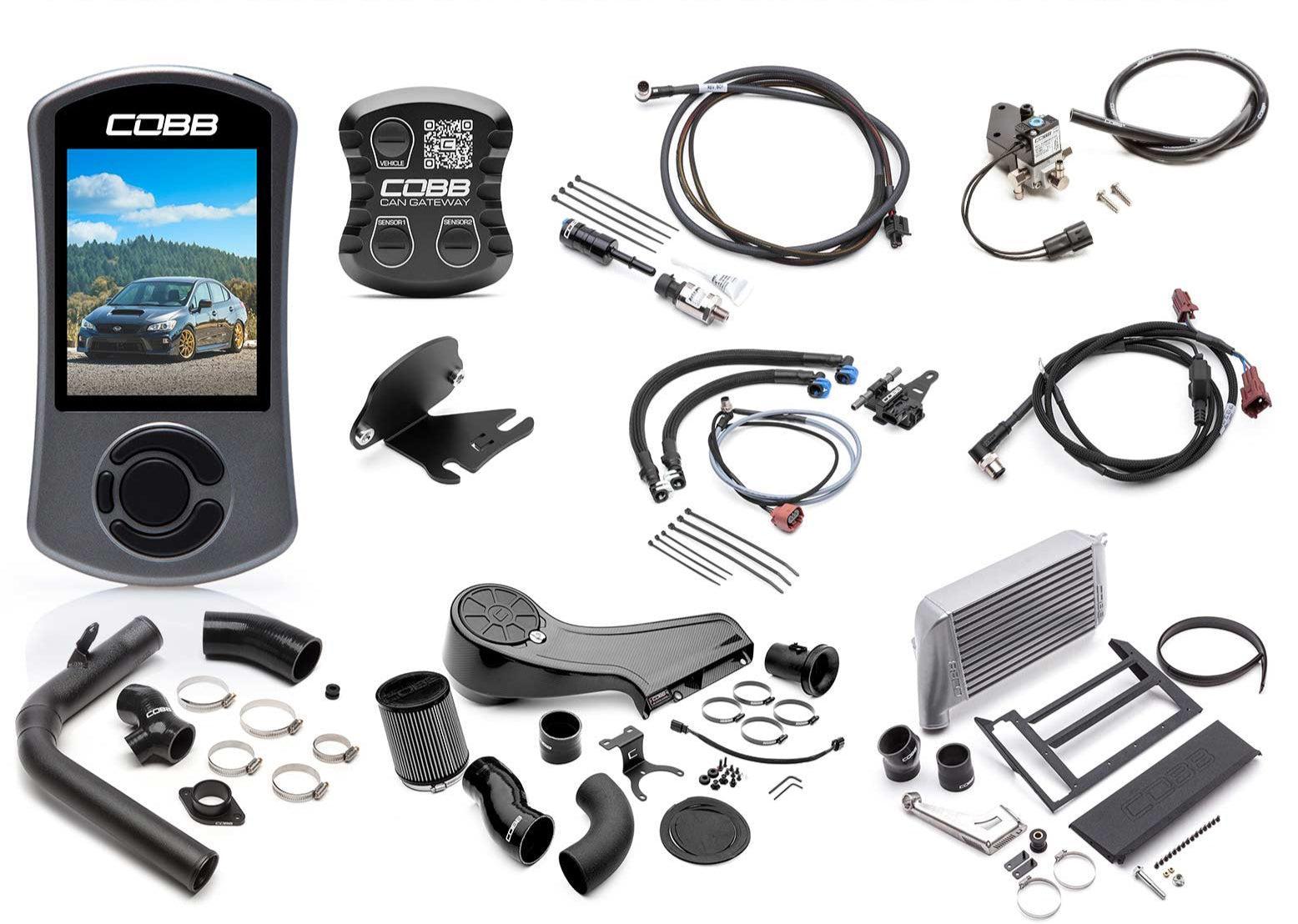 Cobb 2018-2021 Subaru WRX Silver NexGen Stage 2 + CAN Flex Fuel Redline Carbon Fiber Power Package | SUB004NG2W-SL2FF-RED