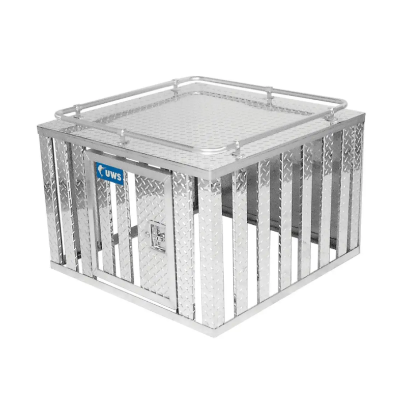 UWS Bright Aluminum 36" x 36" Single-Door Dog Box Model DB-3636