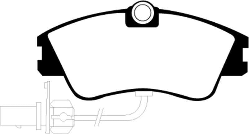 EBC 00 Volkswagen Eurovan 2.8 (Lucas) with Wear Leads Greenstuff Front Brake Pads DP61030/2
