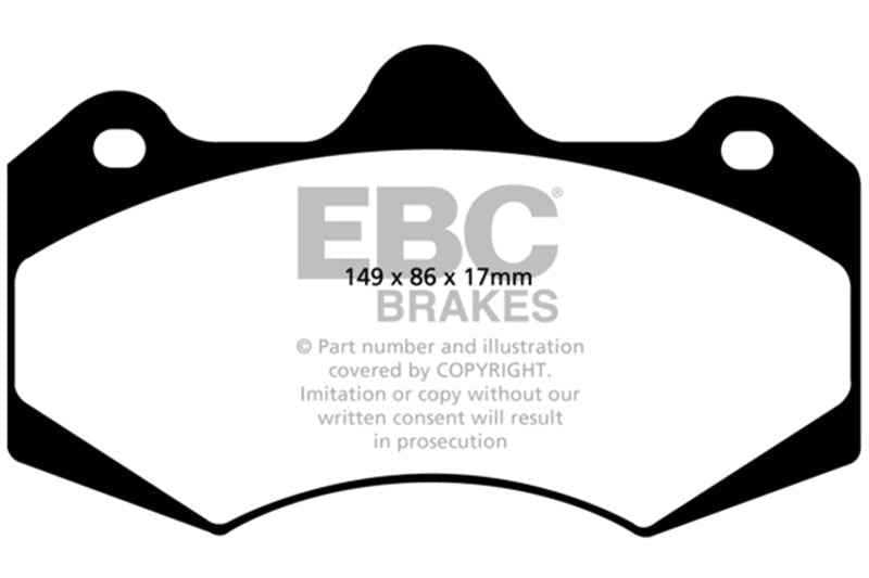 EBC 01-04 Aston Martin Vanquish 5.9 (AP Caliper) Orangestuff Front Brake Pads DP9042