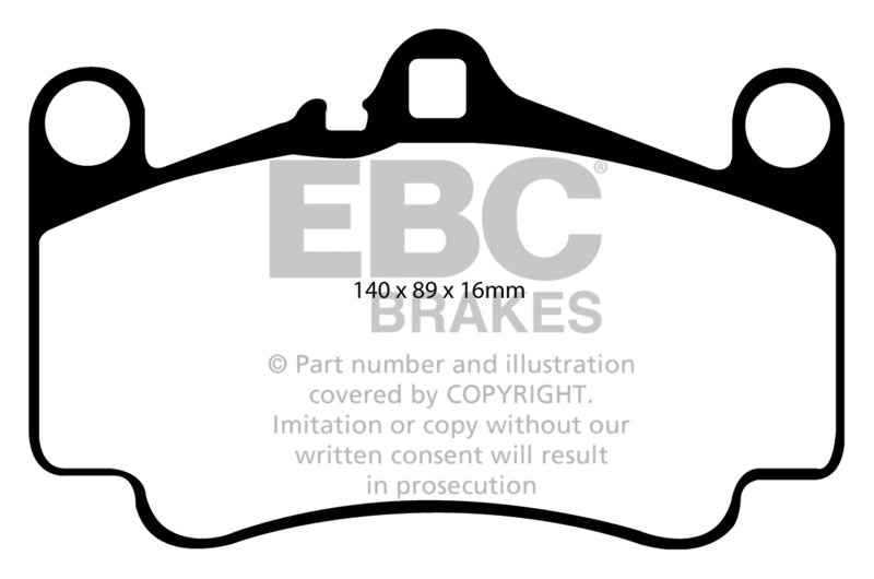 EBC 03-05 Porsche 911 (996) (Cast Iron Rotor only) 3.6 Carrera 4S Orangestuff Front Brake Pads DP91515