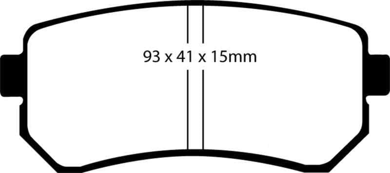 EBC 06-11 Hyundai Accent 1.6 Redstuff Rear Brake Pads DP31769C