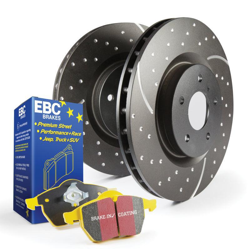 EBC S5 Yellowstuff Sport Brake Pads and Gray GD Rotors Front Subaru WRX 2015-2021 | S5KF1280