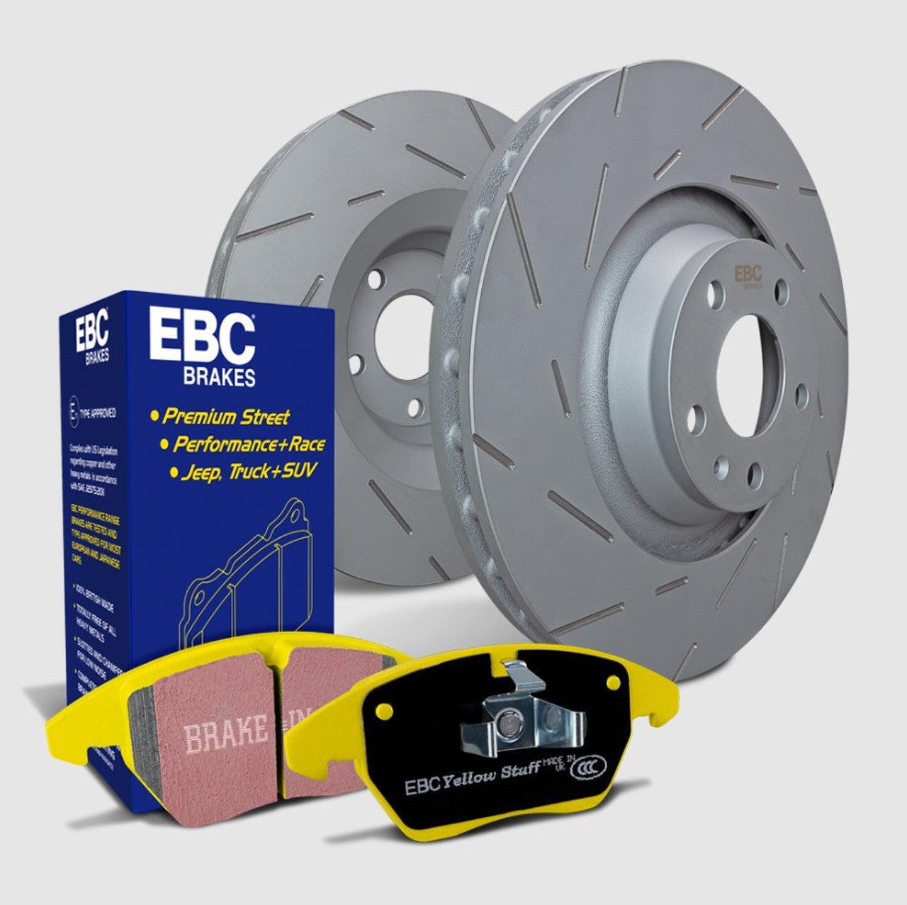 EBC S9 Yellowstuff Brake Pads and Gray USR Rotors Kit Rear Subaru WRX 2022-2025 | S9KR1731