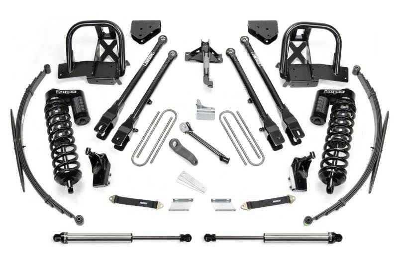 Fabtech 08-10 Ford F250/350 4WD 8in 4 Link System w/DL 4.0 Coilovers & Rear DL Shocks K2068DL