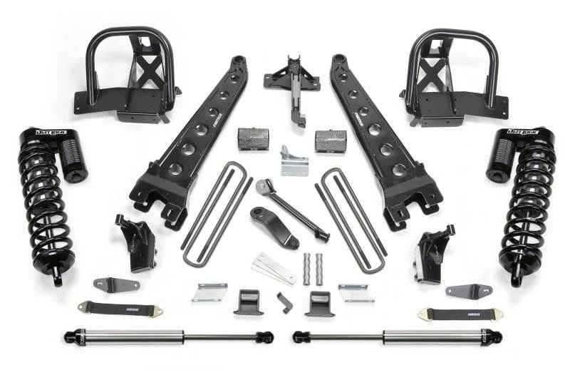 Fabtech 08-10 Ford F450/F550 4WD 6in Radius Arm System w/DL 4.0 Coilovers & Rear DL Shocks K2053DL