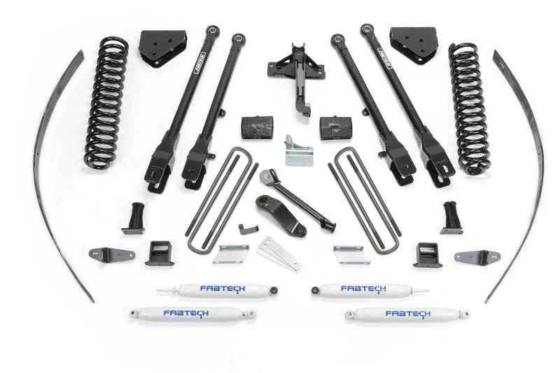 Fabtech 08-16 Ford F250 4WD w/o Overload 8in 4 Link System w/Perf. Shocks K2125