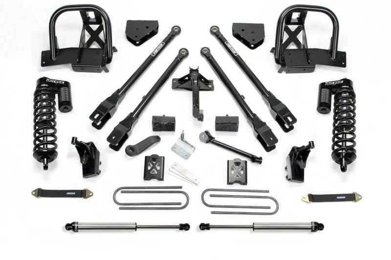 Fabtech 11-16 Ford F250 4WD 4in 4 Link System w/DL 4.0 Coilovers & Rear DL Shocks K2205DL